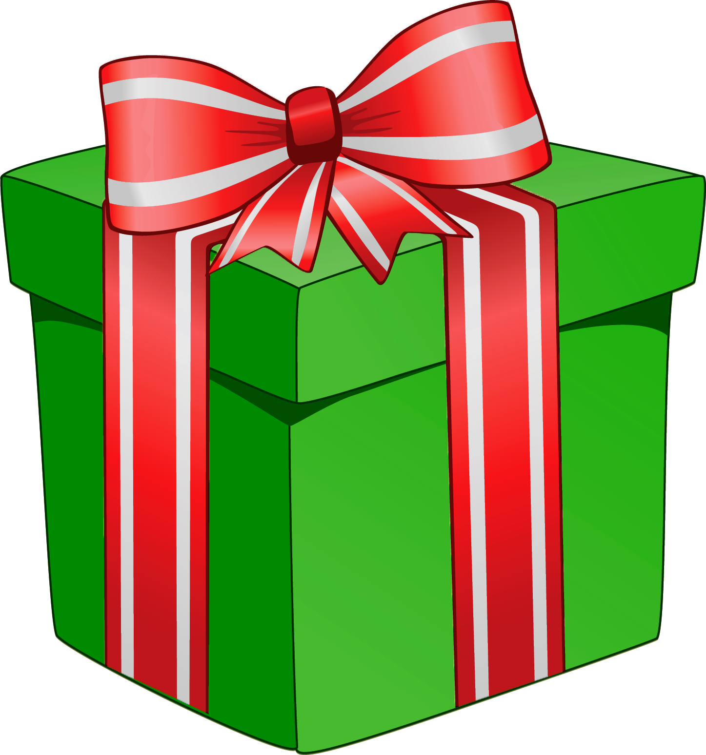 Green Christmas Gift Transparent PNG Image