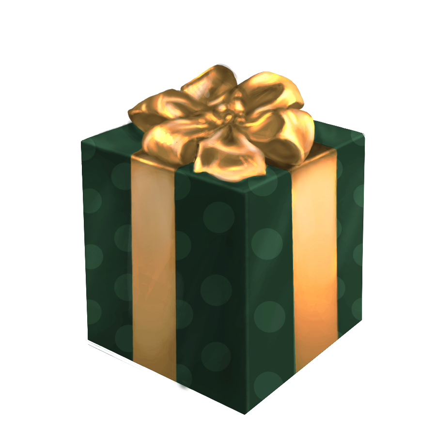 Green Christmas Gift Transparent PNG Image