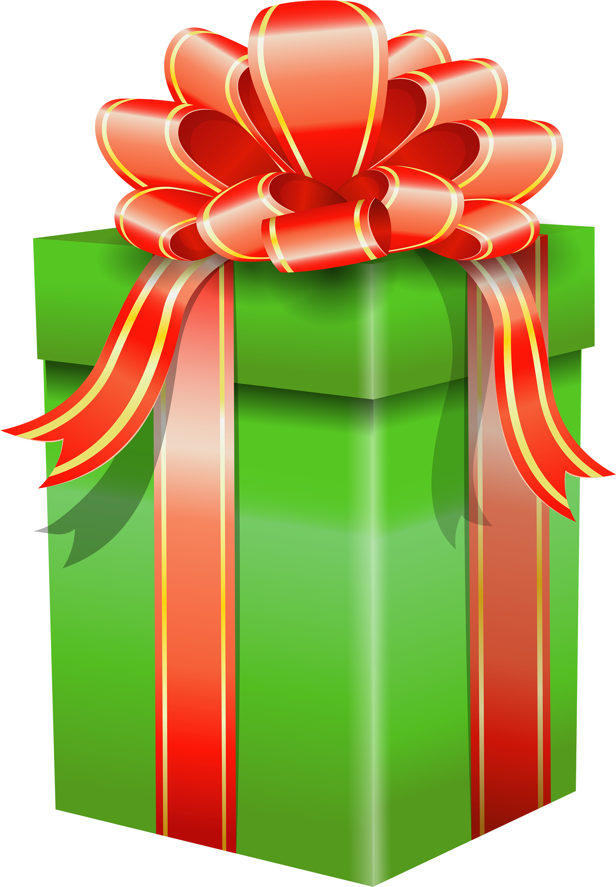 Green Christmas Gift Transparent PNG Image