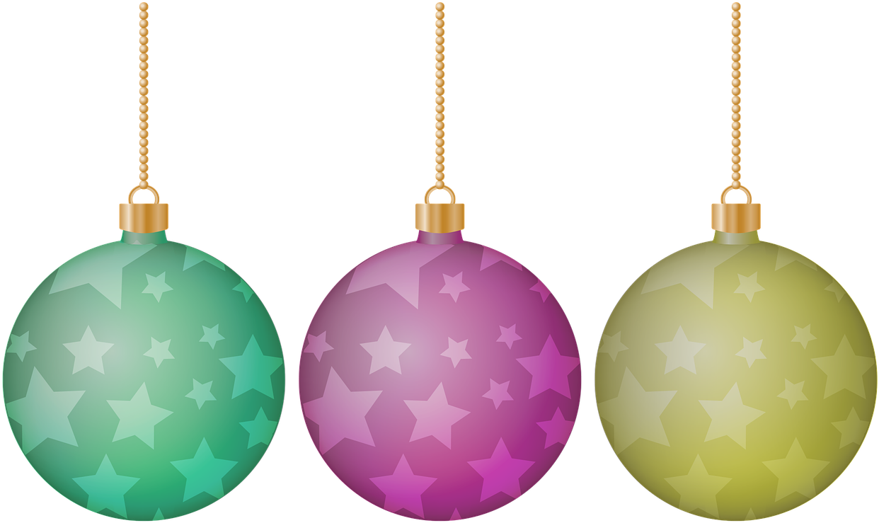 Purple Christmas Ornaments Transparent PNG Image