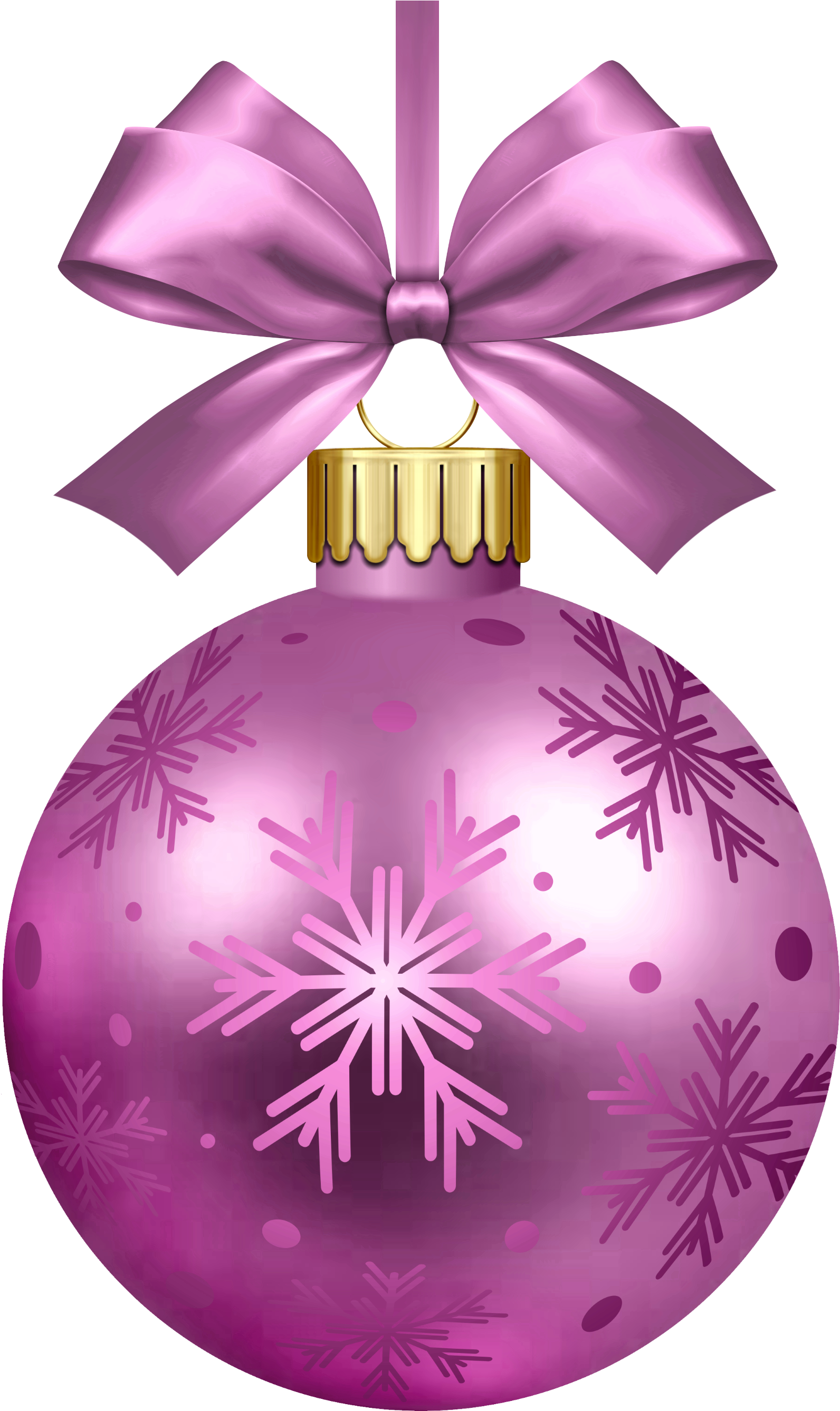 Purple Christmas Ornaments Transparent PNG Image