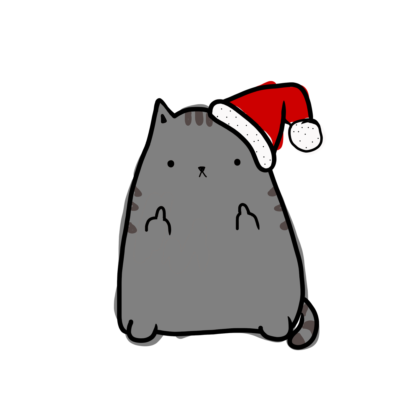 Christmas Cat Transparent PNG Image