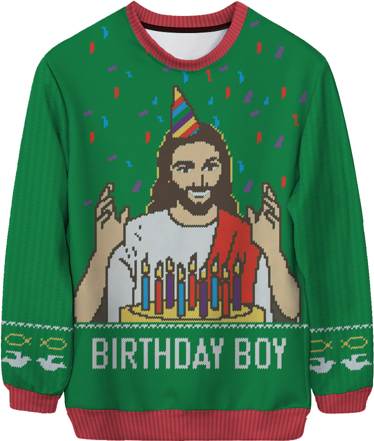 Green Christmas Jumper Transparent PNG Image