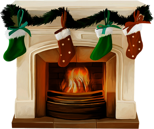 Fireplace Christmas Transparent PNG Image
