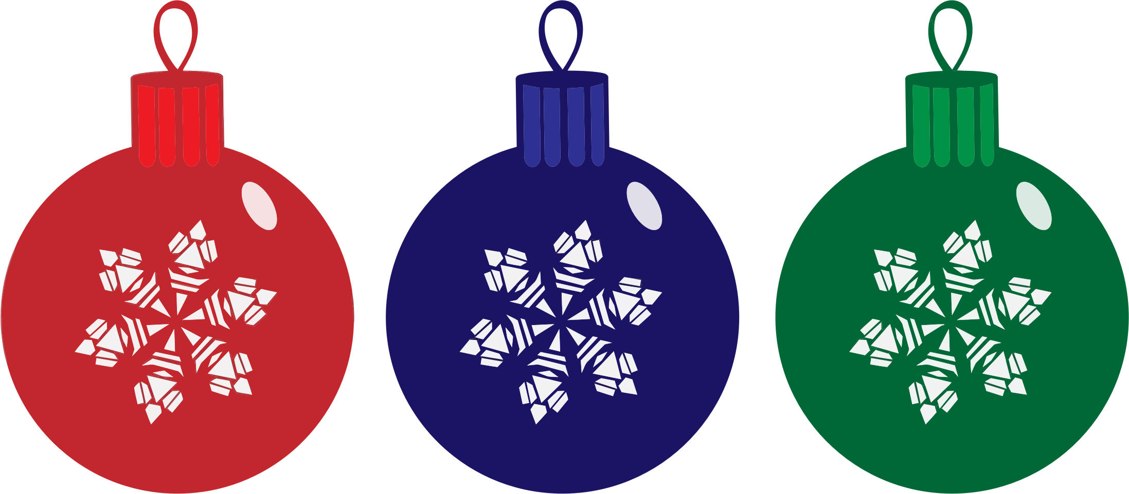 Green Christmas Ornaments Transparent PNG Image