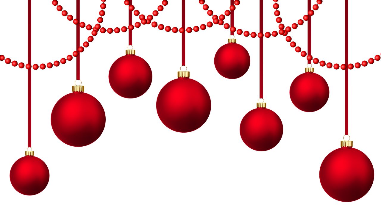 Hanging Christmas Red Bauble Transparent PNG Image