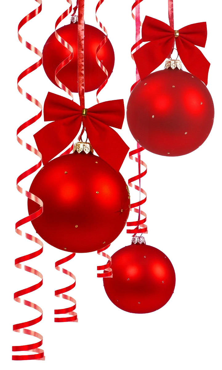 Hanging Christmas Red Bauble Transparent PNG Image