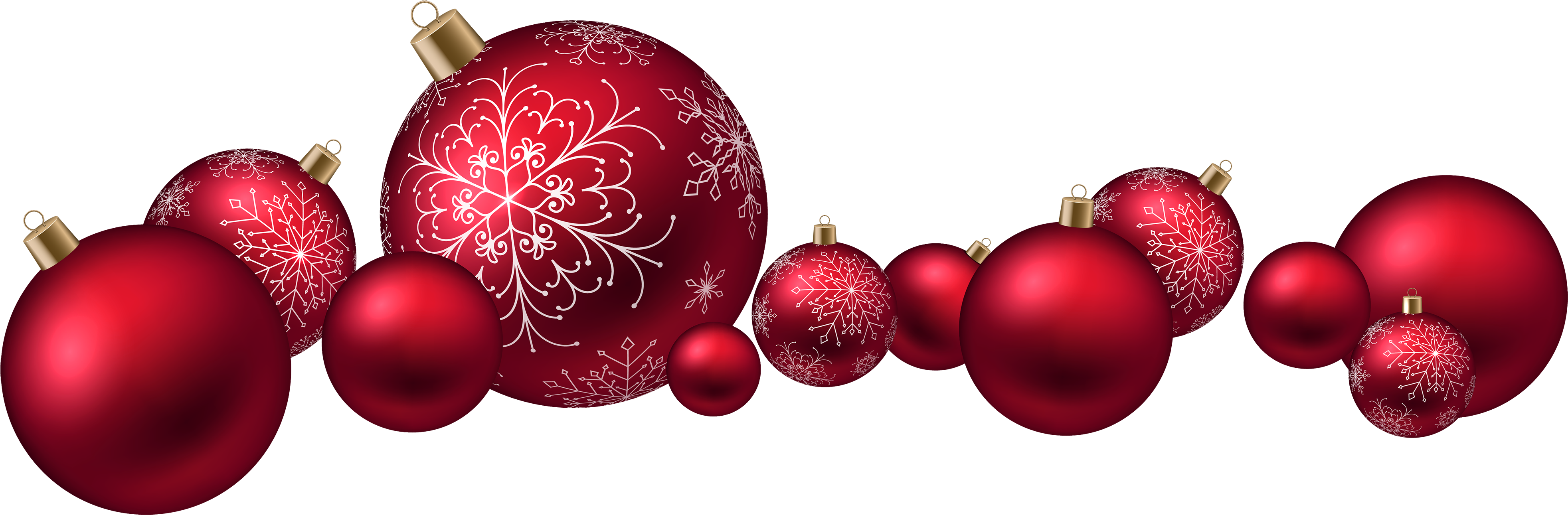 Hanging Christmas Red Bauble Transparent PNG Image