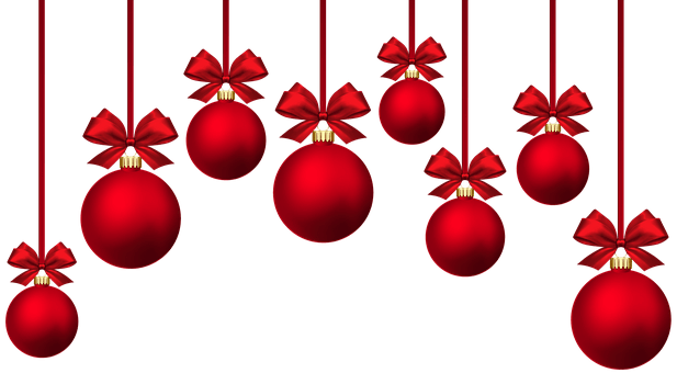 Christmas Red Bauble Transparent PNG Image