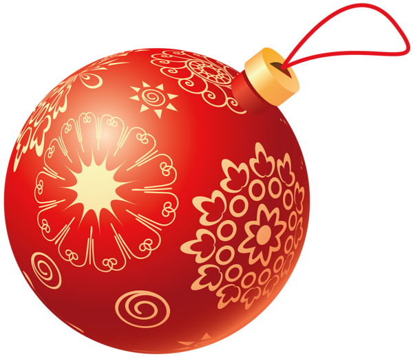 Christmas Red Bauble Transparent PNG Image