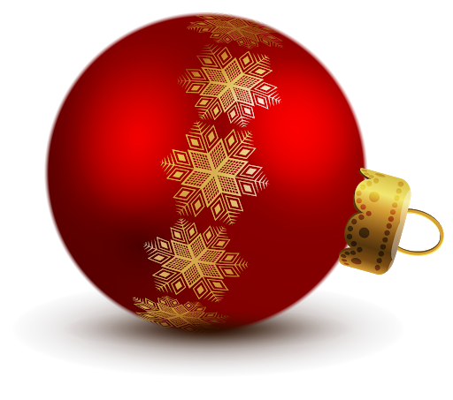 Christmas Red Bauble Transparent PNG Image
