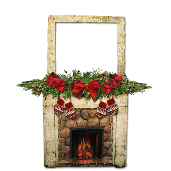 Fireplace Christmas Transparent PNG Image