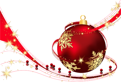 Christmas Red Bauble Transparent PNG Image