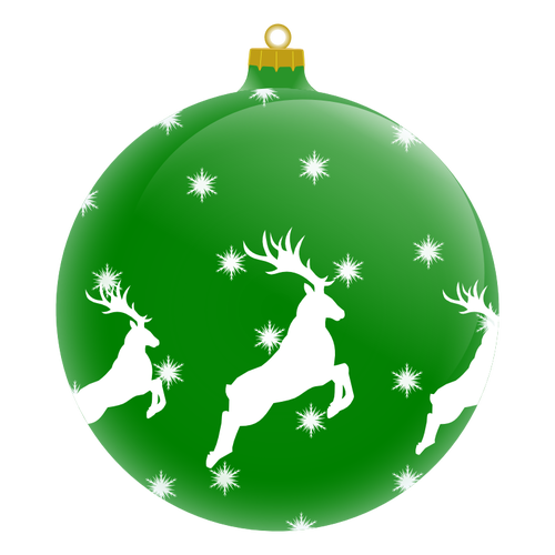 Green Christmas Ornaments Transparent PNG Image