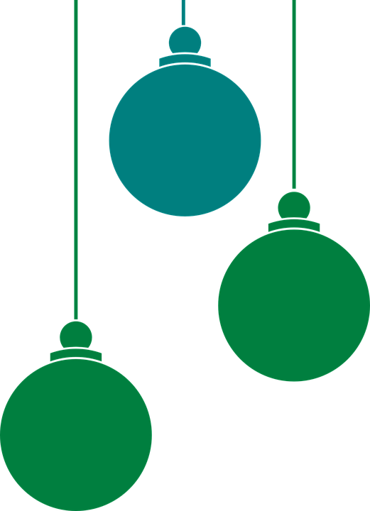 Green Christmas Ornaments Transparent PNG Image