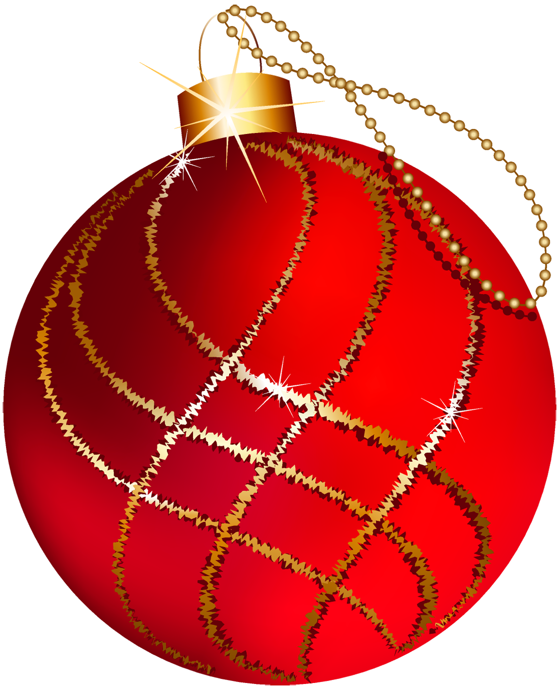 Christmas Red Bauble Transparent PNG Image