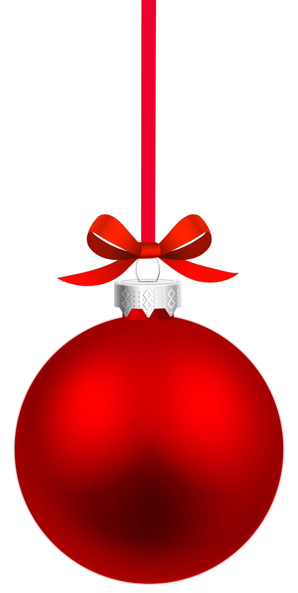 Christmas Red Bauble Transparent PNG Image