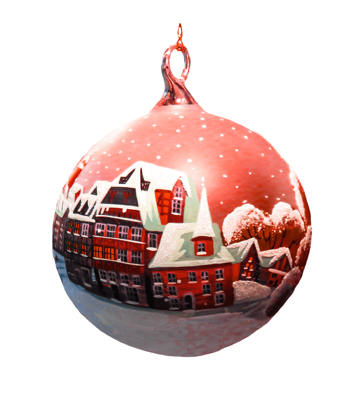 Christmas Red Bauble Transparent PNG Image