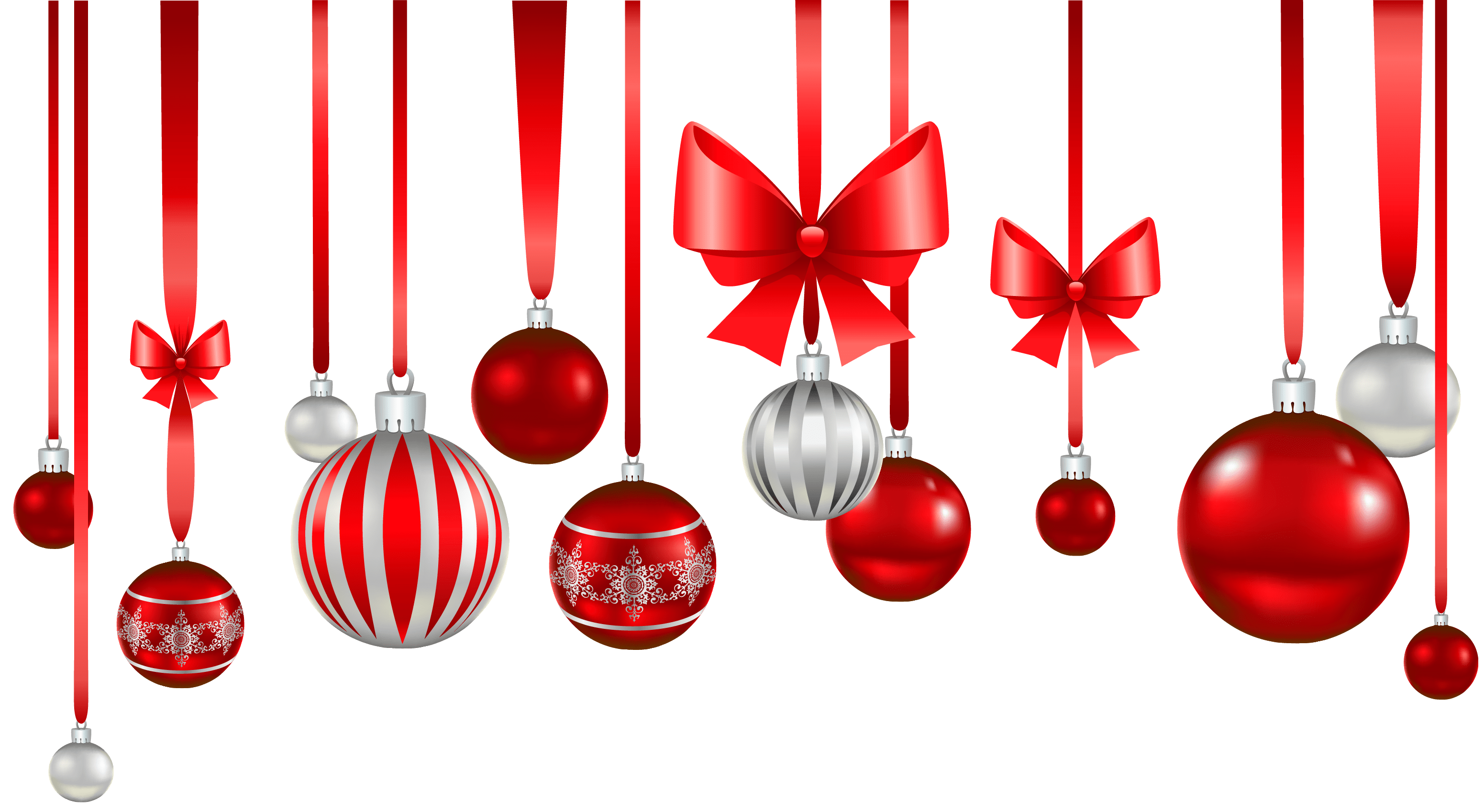 Christmas Red Bauble Transparent PNG Image
