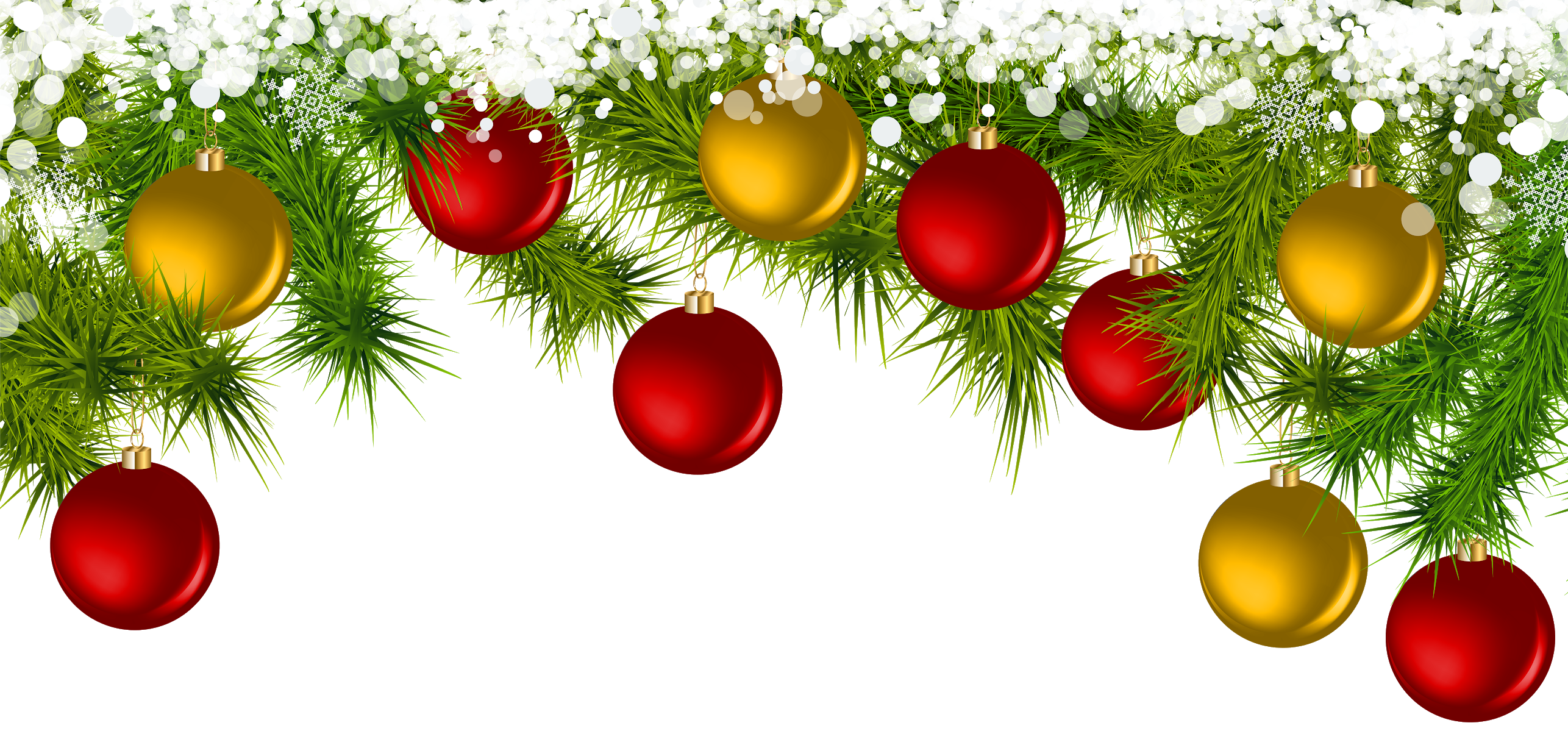 Green Christmas Ornaments Transparent PNG Image