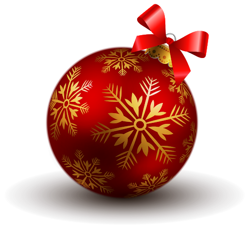 Christmas Red Bauble Transparent PNG Image