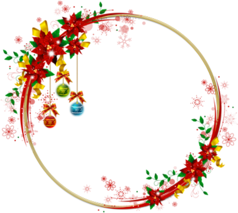 Frame Christmas Red Transparent PNG Image