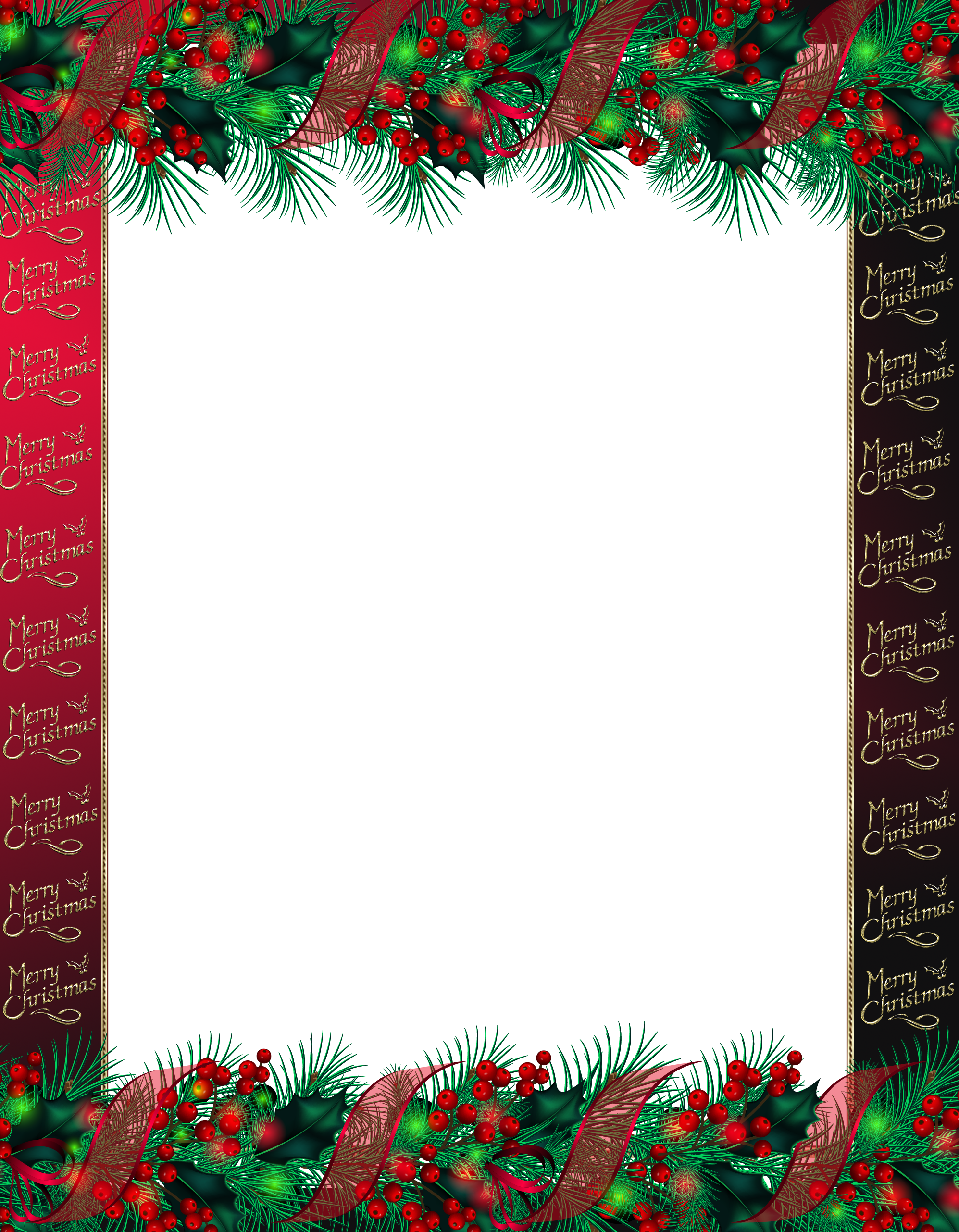 Frame Christmas Red Transparent PNG Image
