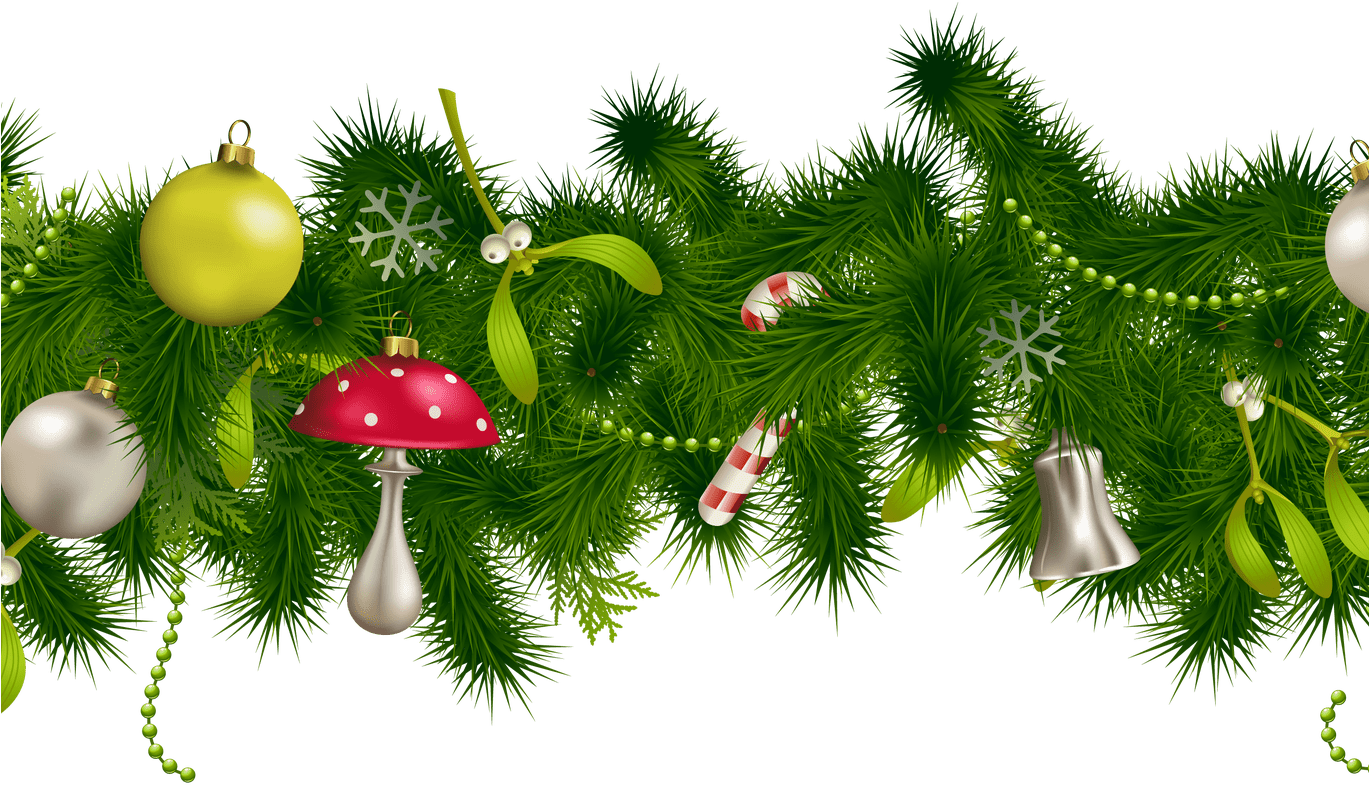 Green Christmas Ornaments Transparent PNG Image