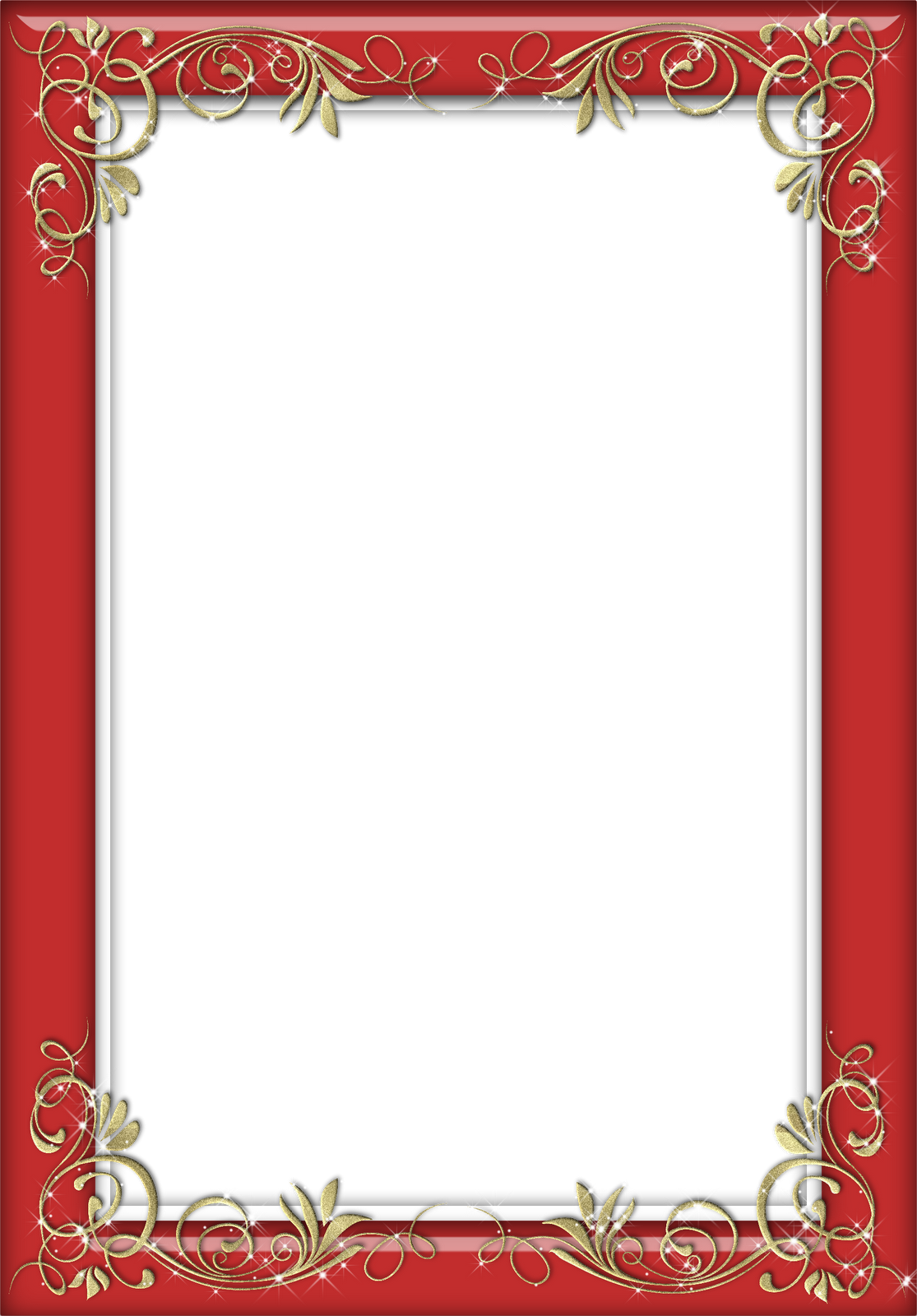 Frame Christmas Red Transparent PNG Image