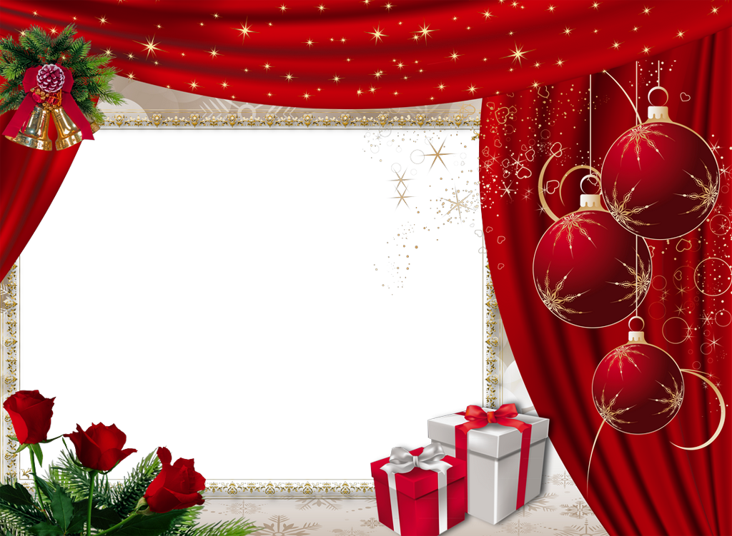 Frame Christmas Red Transparent PNG Image