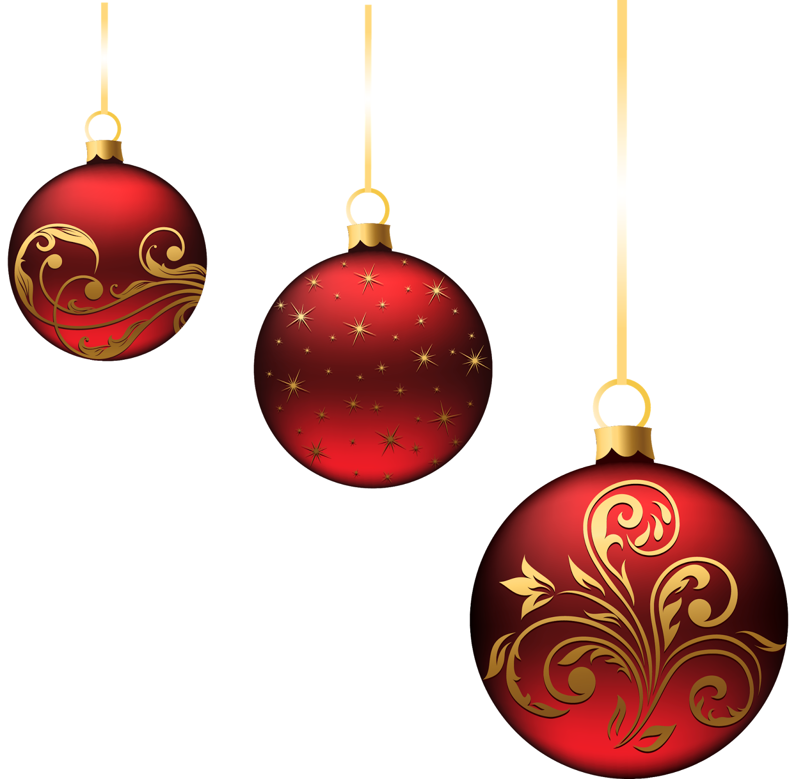 Christmas Ornaments Hanging Transparent PNG Image