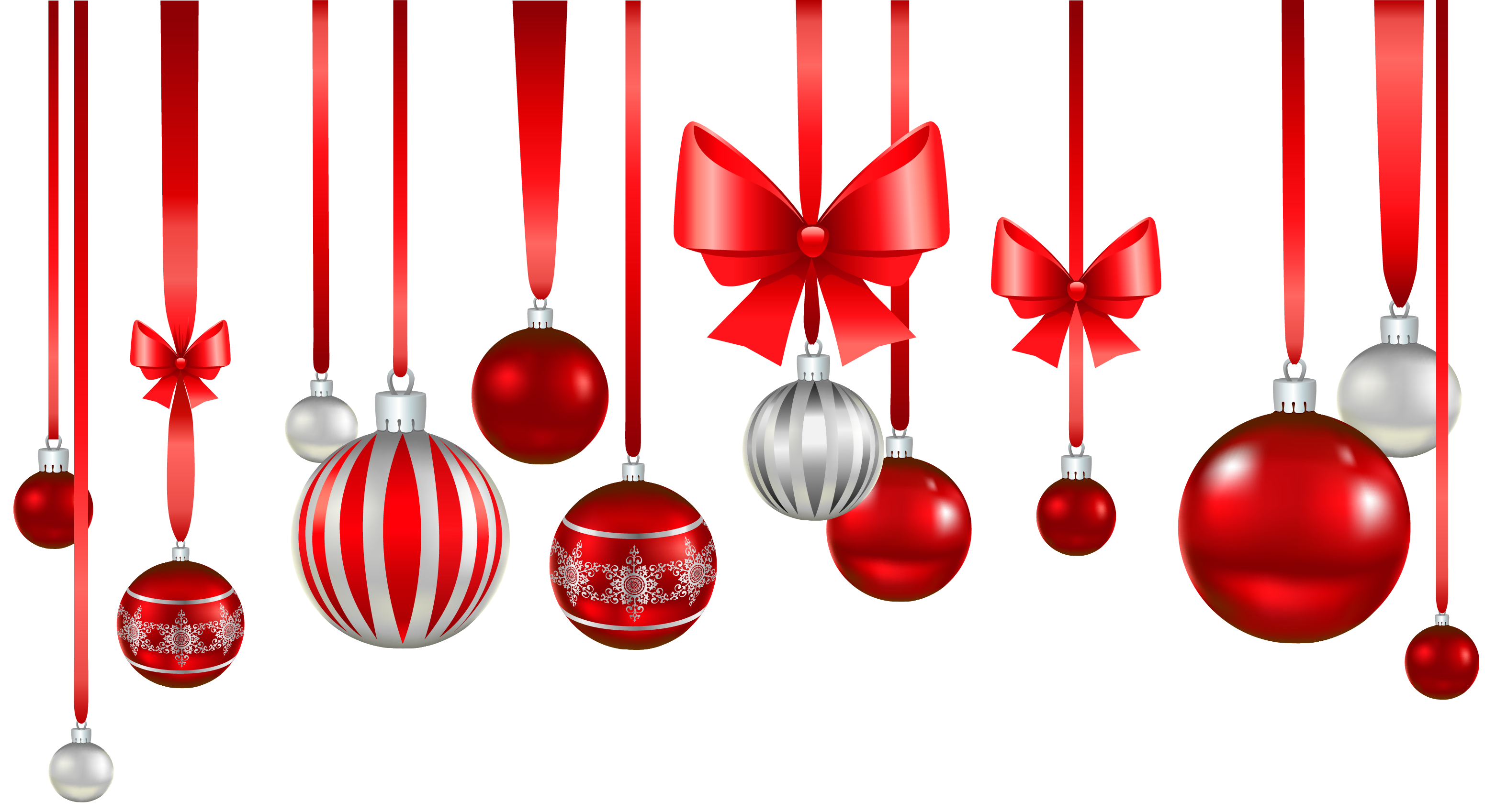 Christmas Ornaments Hanging Transparent PNG Image
