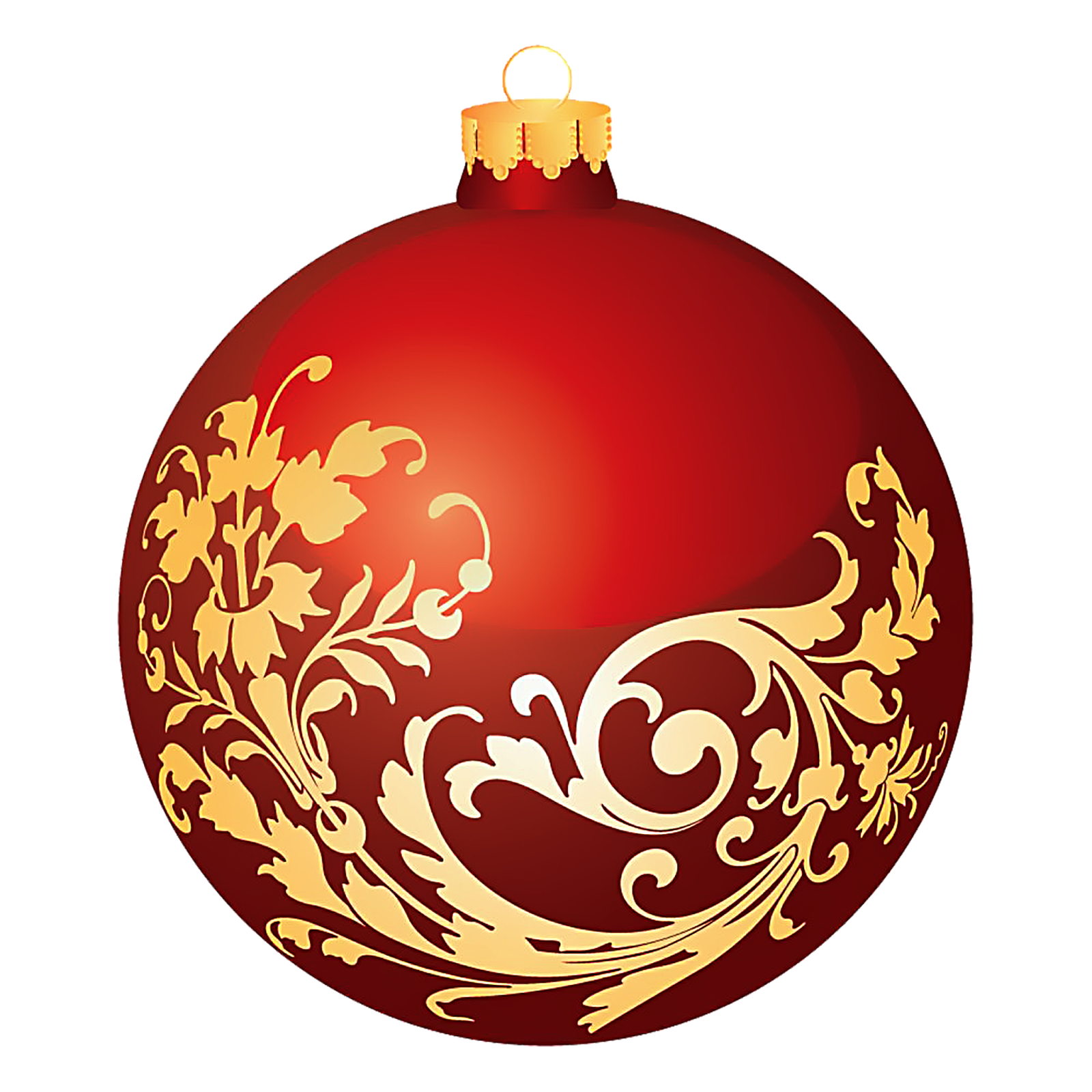 Ornaments Christmas Red Transparent PNG Image