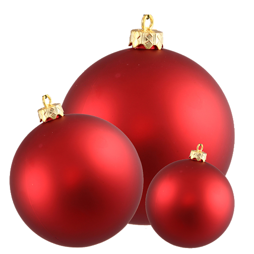 Ornaments Christmas Red Transparent PNG Image