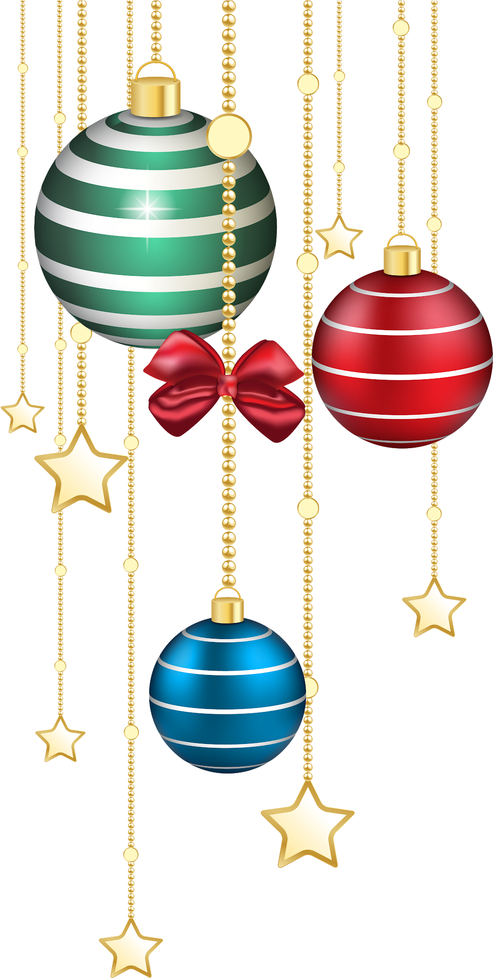 Christmas Ornaments Hanging Transparent PNG Image