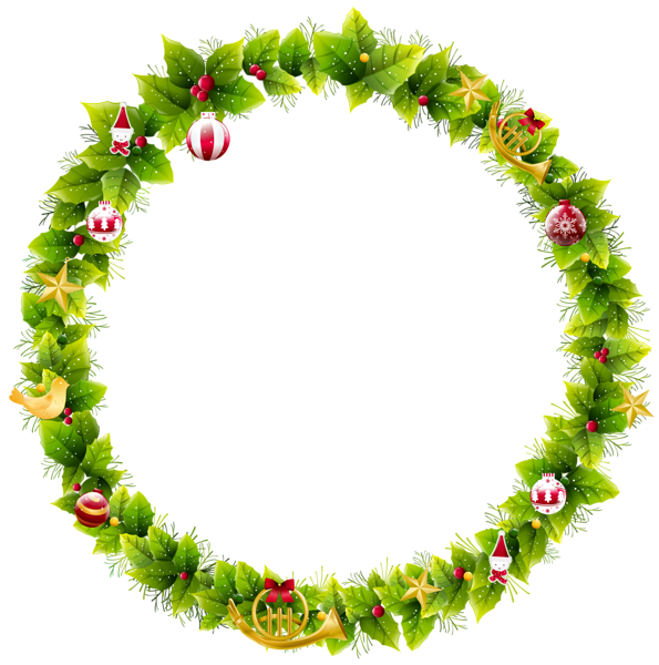 Frame Round Christmas File Transparent PNG Image
