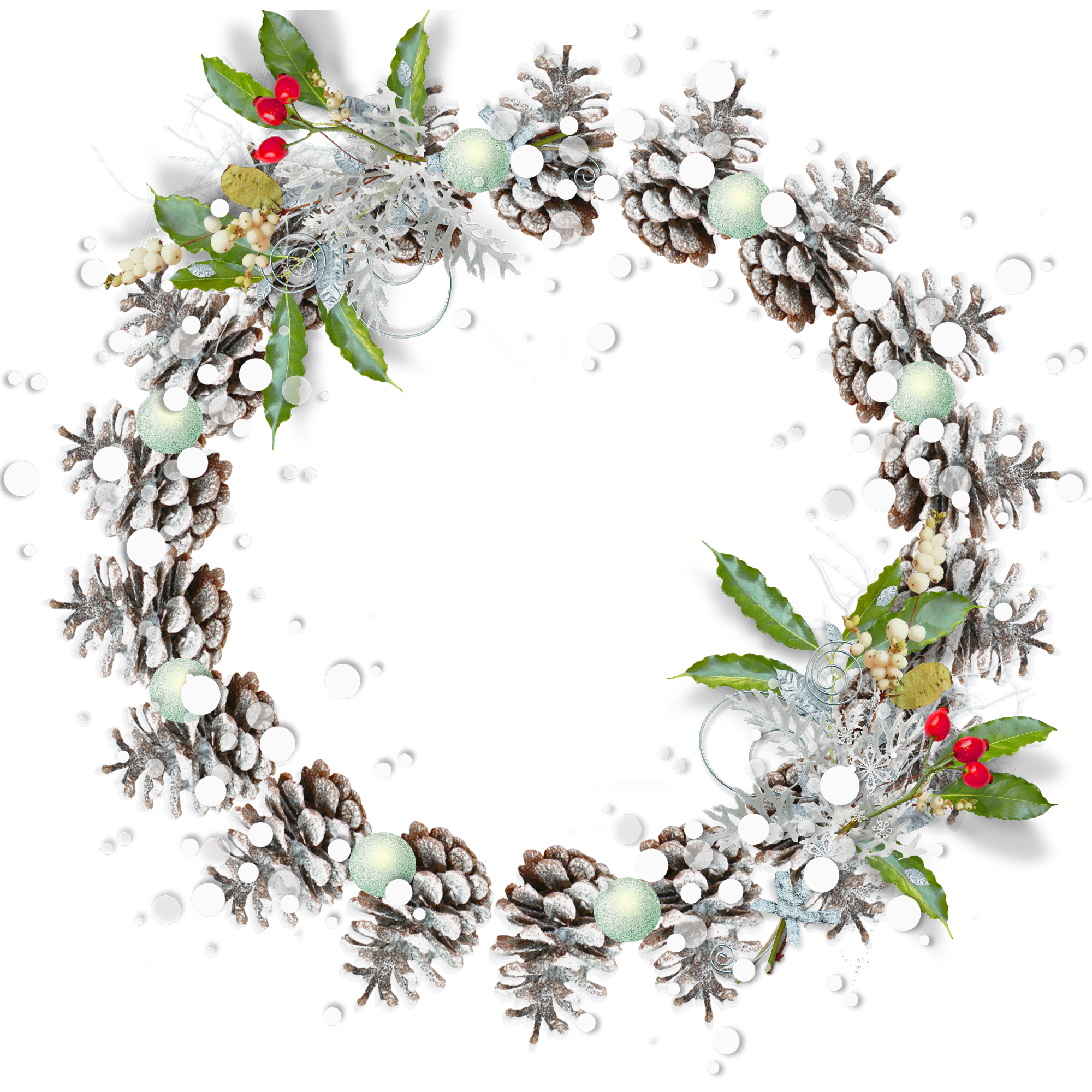 Frame Round Christmas Transparent PNG Image
