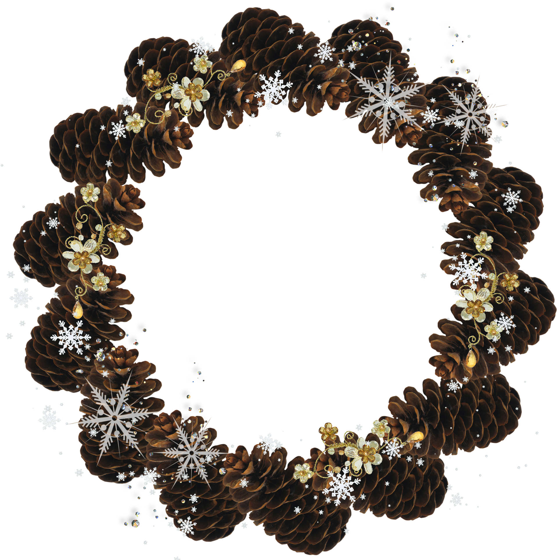 Frame Round Christmas Transparent PNG Image