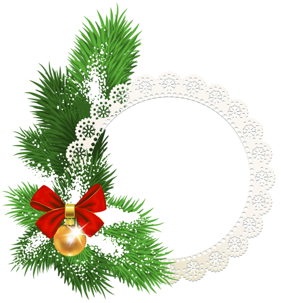 Frame Round Christmas Transparent PNG Image