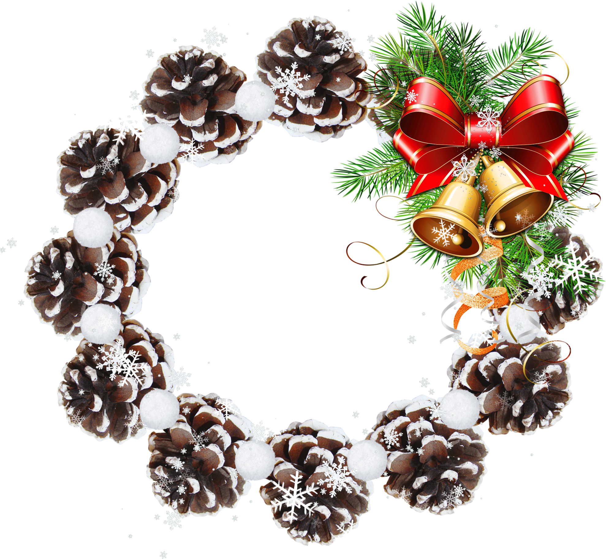 Frame Round Christmas Transparent PNG Image