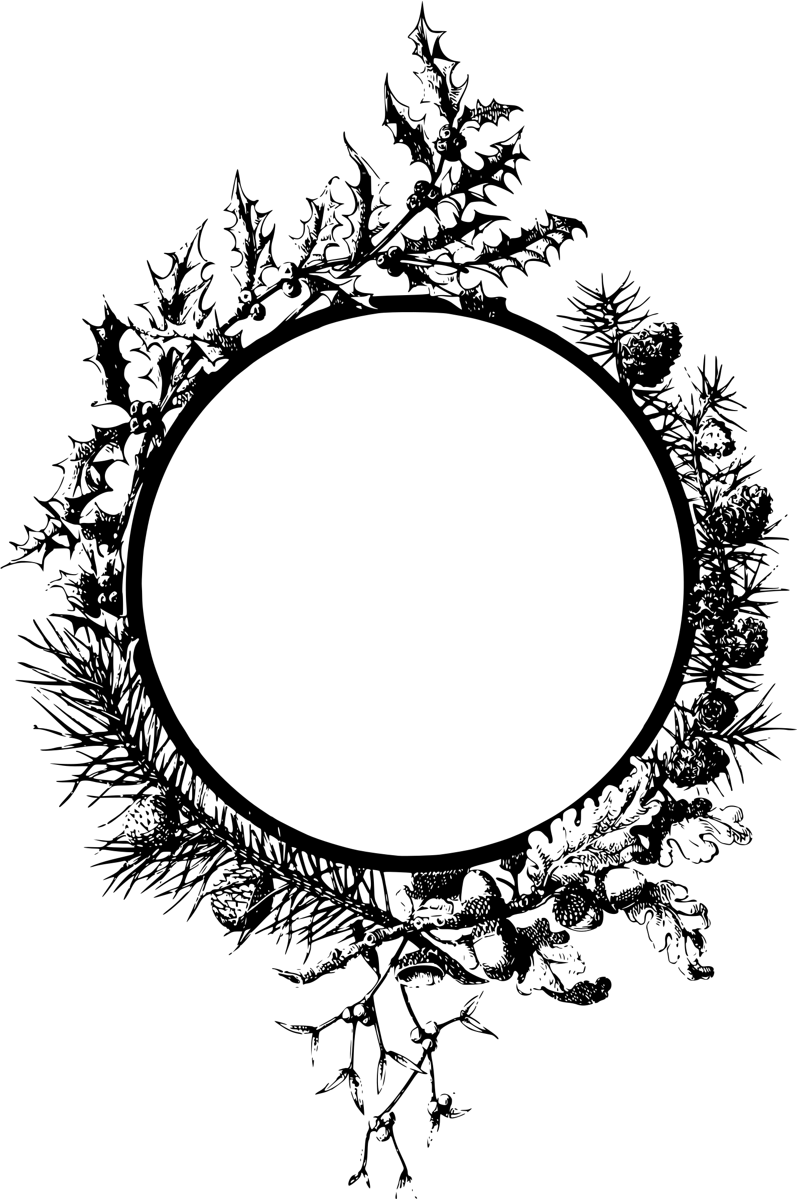 Frame Round Christmas Transparent PNG Image