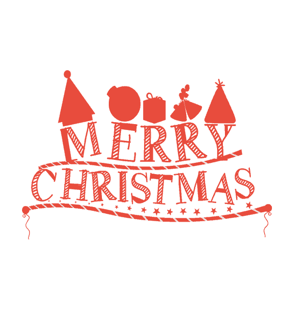 Text Christmas Happy Transparent PNG Image