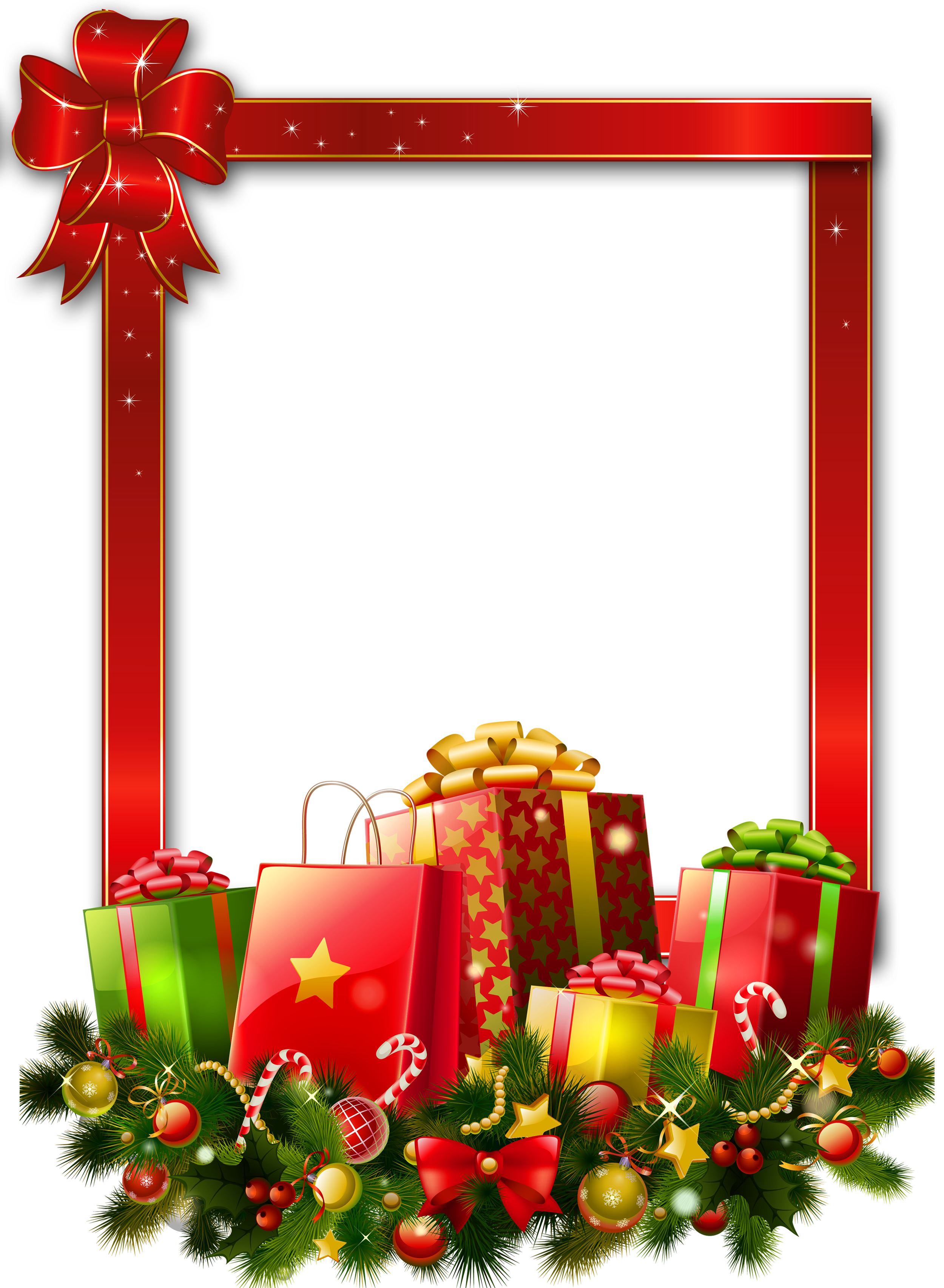 Frame Christmas Ornaments Transparent PNG Image