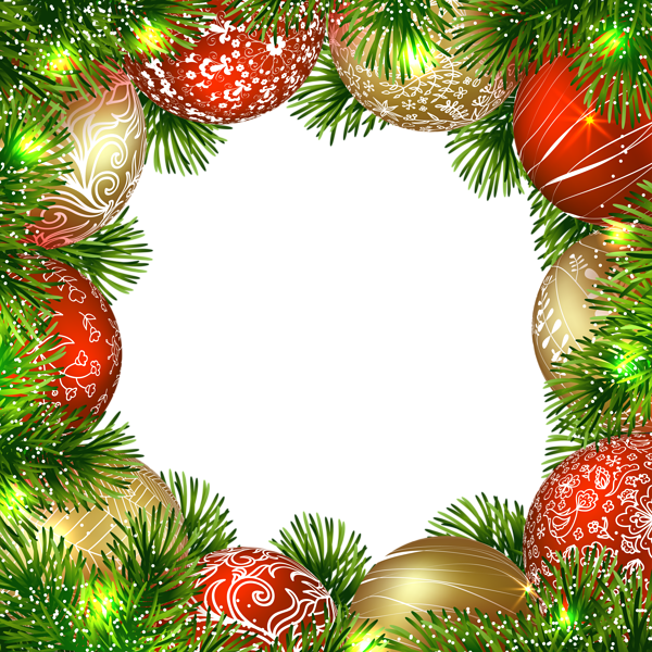 Frame Christmas Ornaments Transparent PNG Image