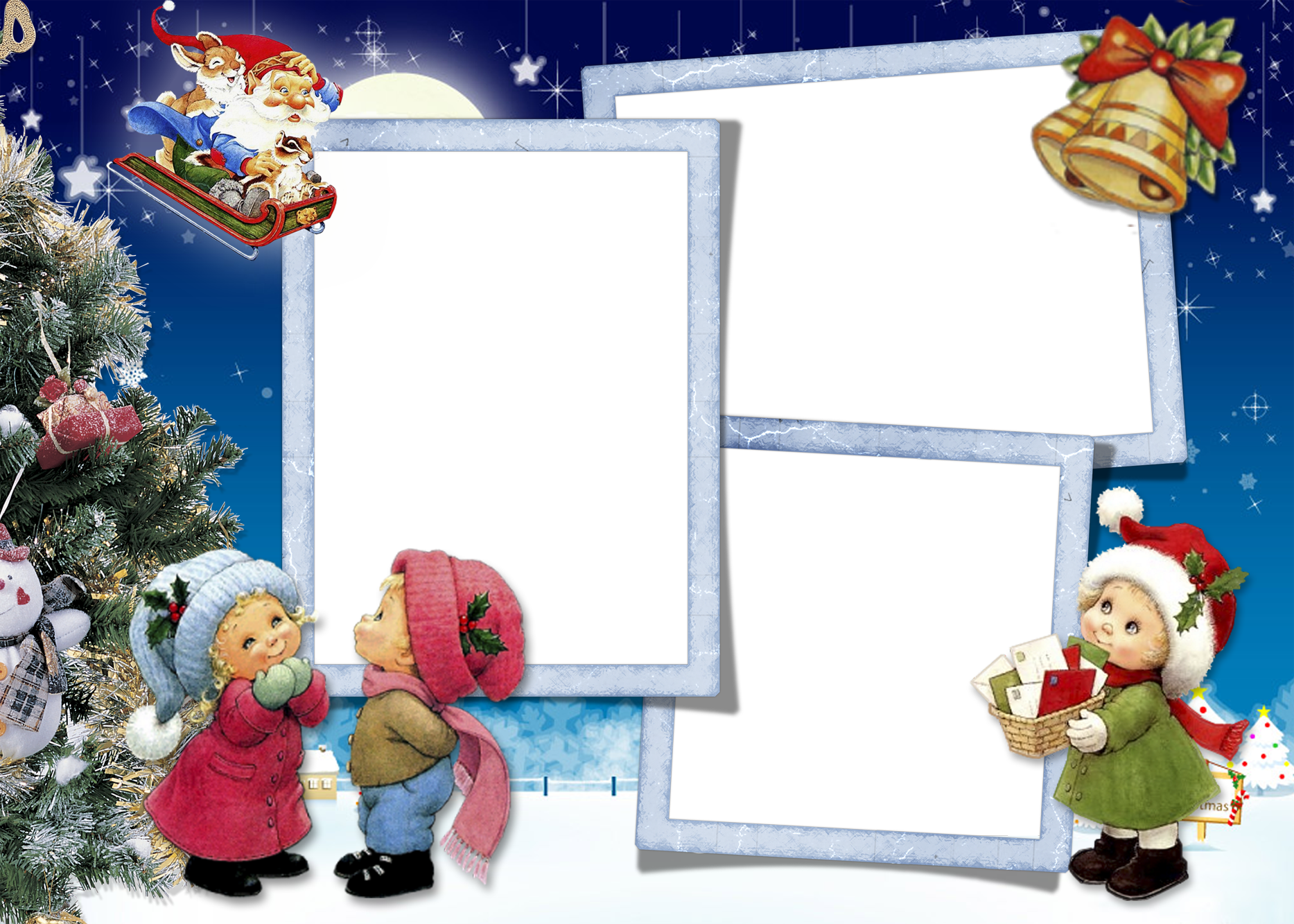 Frame Christmas Santa Transparent PNG Image