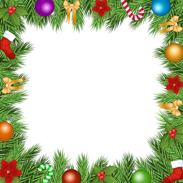 Frame Christmas Ornaments Transparent PNG Image
