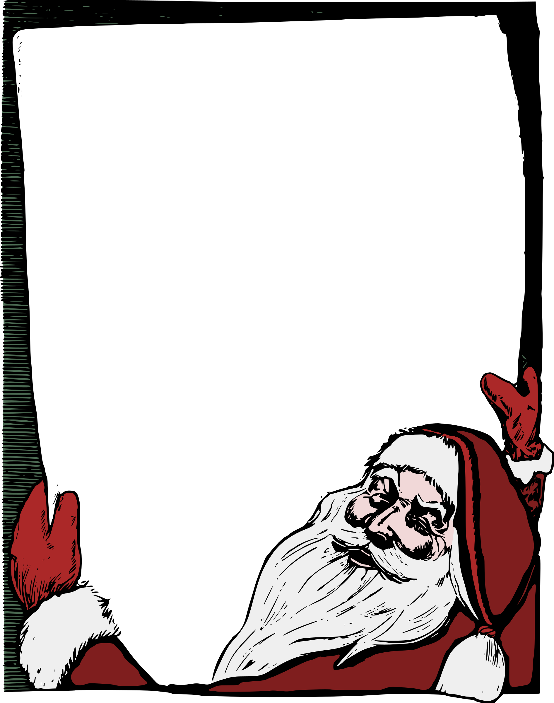 Frame Christmas Santa Transparent PNG Image