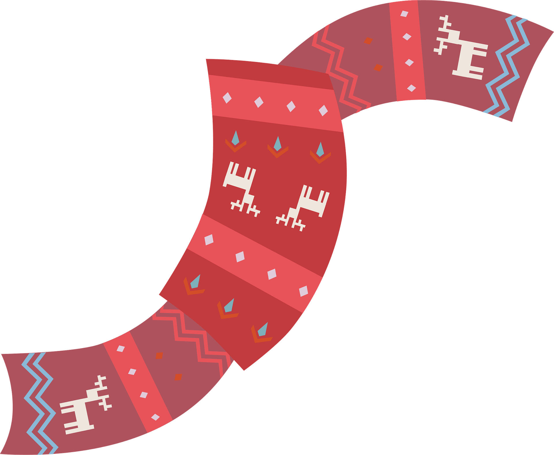 Pic Christmas Scarf Transparent PNG Image