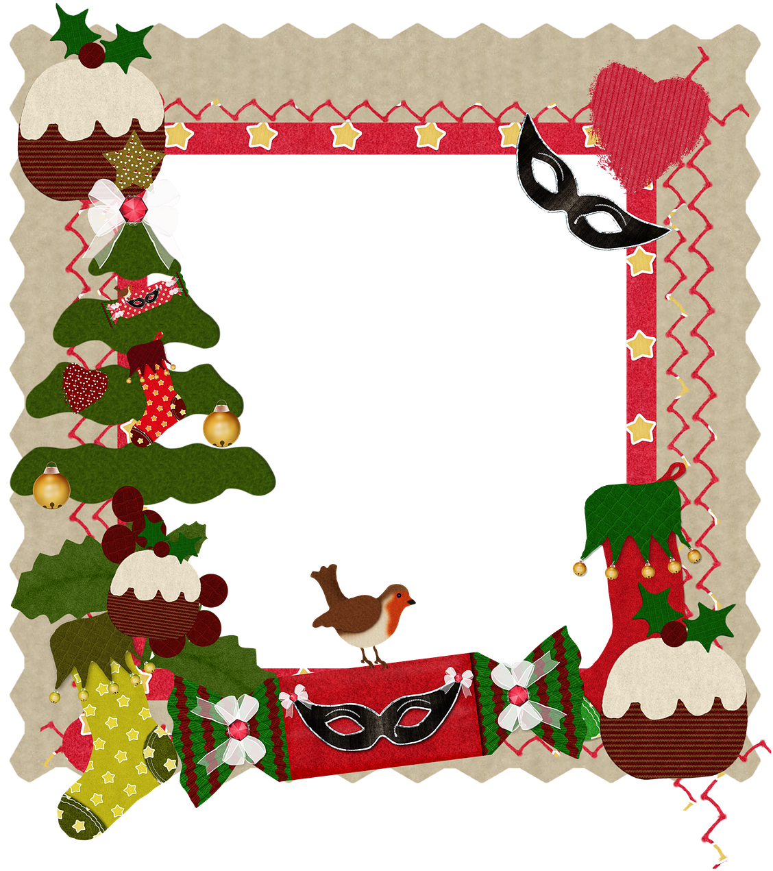 Frame Christmas Santa Transparent PNG Image
