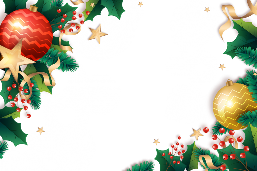 Frame Christmas Ornaments Transparent PNG Image